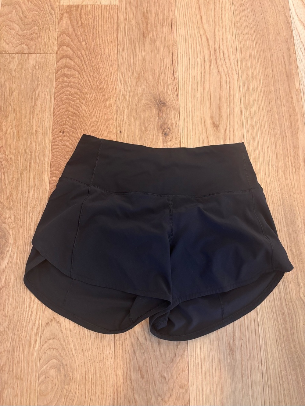 lululemon athletica Black Women's Athletic Shorts with Rear Zip Pocket